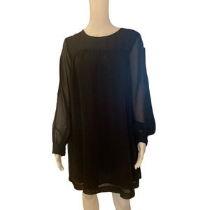 H&M Black Sheer Mini Dress size 12